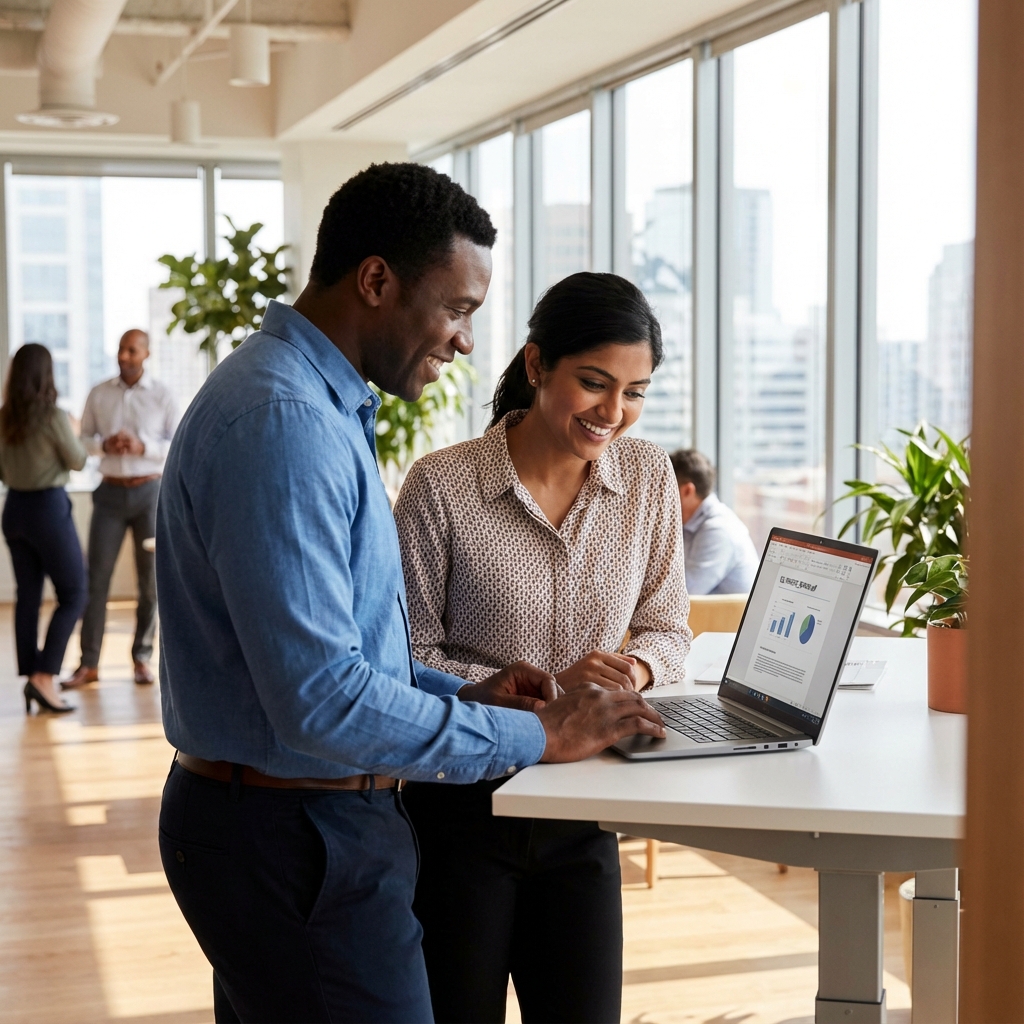 Colleagues collaborating